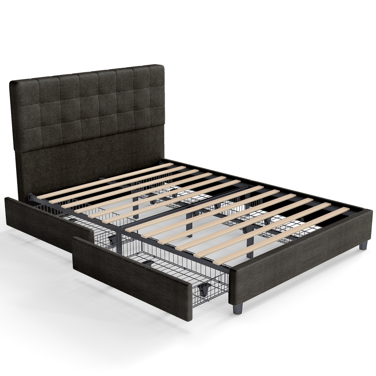 Upholstered Platform Bed with Storage