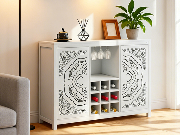 Carved Door Sideboard Cabinet